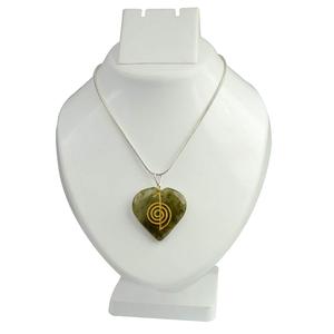 Pendentif pierre Labradorite coeur cho ku rei pendentif collier en cristal pierre naturelle guérison charme agate collier pierres précieuses emf - Product Image 5