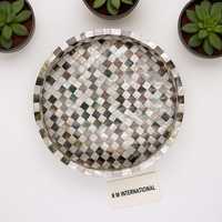 Plateaux légers de luxe faits à la main en nacre, nouveau design, pour service et décoration, maison, Ramadan, style asiatique zen, vente en gros, fournisseur indien
