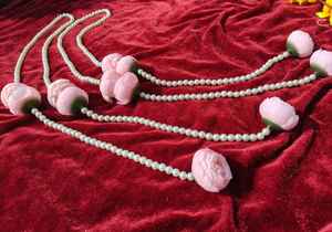 Fleur de pivoine artificielle et collier de perles Milni Mala pour mariage indien/pakistanais Baarat Swagat Haar marié/mariée et famille des mariés - Product Image 3