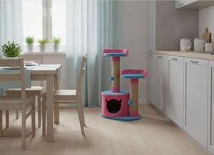 High Quality Amistar Cotton Candy Castle <b>Cat</b> Tree with 3 Levels Eco-Friendly & Durable Carton Packed <b>for</b> Indoor Use-All Sizes - Product Image 6