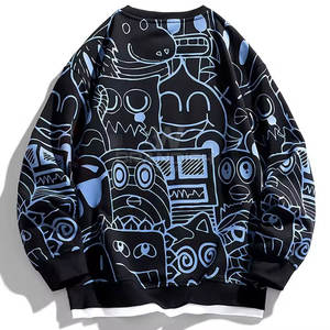 Transpirable Color Contraste Hombres Impreso Sudaderas Ropa Hombres Básicos Pullover Hombres Impreso Sudaderas - Product Image 2