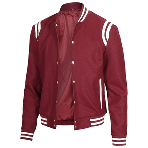 Chaqueta universitaria de bombardero de béisbol de invierno para hombre, chaquetas de letras de talla grande de lana transpirable, chaquetas de algodón de punto de un solo pecho - Product Image 4