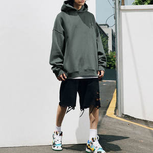 No String Plain Unisex ultra Heavyweight 500 Gsm 100% algodón en blanco Stringless Hooded Pullovers sudaderas con capucha - Product Image 1