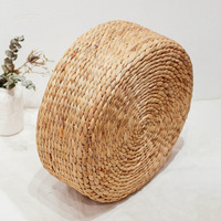 Poufs en jacinthe d'eau au prix le plus bas, tabourets tissés à la main, poufs compressés, ottomanes