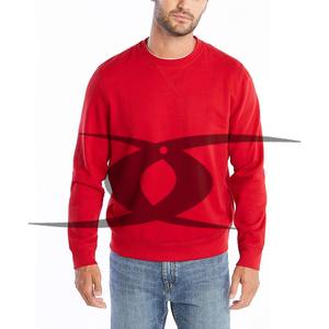 Gran oferta, sudadera térmica de lana de algodón con logotipo personalizado para hombre, sudaderas con capucha con estampado de tela de cuello redondo de invierno de algodón 100% - Product Image 1