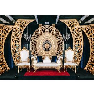 Superbes arches en métal pour décoration de scène de mariage Panneaux de réception de luxe indiens autoportants en métal - Product Image 3