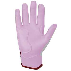 Guantes de Bateo de Cuero Premium, Puño Corto, Blanco y Rosa, Guantes de Béisbol con Agarre Suave, Transpirables, Duraderos, para Entrenamiento y Juego - Product Image 2