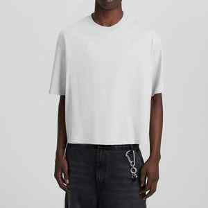 Jersey de algodón personalizado de 230 GSM para hombre, camiseta de gran tamaño con hombros caídos y corte cuadrado, manga corta, punto sólido, estampado DTG - Product Image 3