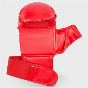 Gants de karaté Red Label avec pouce en cuir PU rouge, gants d'arts martiaux pour l'entraînement et le combat, protecteurs de mains durables - Product Image 3