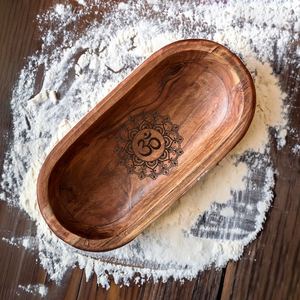 แกะสลักชามขนาดใหญ่สําหรับตกแต่งอินเดียตกแต่งบนโต๊ะสุขสันต์วันดีวาฬีบ้านอินเดีย Om - Product Image 4