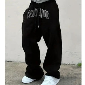 Joggers holgados de pana personalizados de primera calidad, pantalones de chándal de gran tamaño, ropa de calle transpirable de secado rápido, ropa de gimnasia para hombres y mujeres, marca de moda OEM - Product Image 1