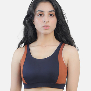 สปอร์ตบราสำหรับผู้หญิงลดแรงกระแทกพร้อมของตกแต่งเสื้อบราเล่นโยคะขนาดพิเศษ-รีไซเคิลด้านหน้าพิมพ์โลโก้ - Product Image 1