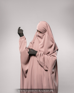 Collection de jilbab à la mode modeste à la mode avec manches élastiques silhouette droite Hijab Abaya pour les femmes livraison dans le monde entier - Product Image 6