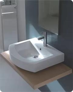 Évier de table de salle de bains en céramique de conception de nouvelle fleur de luxe, évier de comptoir de décoration de salle de bains de lavabo de quartz rose - Product Image 5