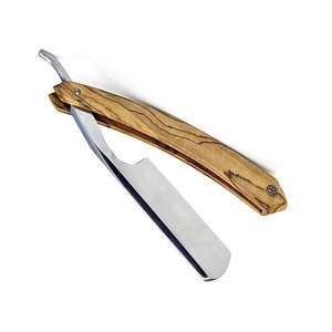 Rasoir de Barbier Professionnel en Acier Inoxydable à Lame Simple Droite avec Manche en Bois avec Logo Personnalisé et Emballage - Product Image 4