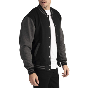 Veste universitaire en laine unisexe conception personnalisée logo col montant offre spéciale manteau d'hiver bouffant style cool tissu tissé en gros - Product Image 1