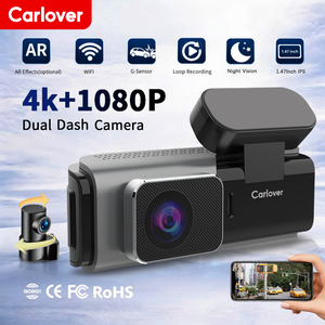 Caméra <span class=keywords><strong>embarquée</strong></span> double objectif 4K+1080p WiFi GPS, enregistreur de conduite DVR, caméra <span class=keywords><strong>embarquée</strong></span> 4K avant et arrière - Product Image 1