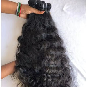 Paquetes de cabello rizado indio crudo Cabello humano virgen sin procesar Venta al por mayor Cutícula alineada Cabello indio crudo Proveedor a granel - Product Image 1