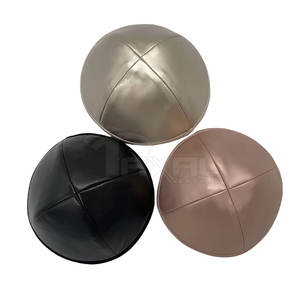 Cuero de calidad superior hecho Kippah Cuero ligero Kippah Material duradero Cuero Kippah - Product Image 4