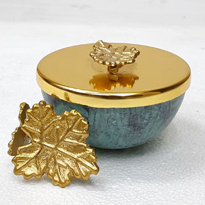 ที่ตั้งดีไซน์เนอร์เคลือบทองหรูหราคอลเลกชั่นล่าสุดสีเขียว Patina - Product Image 5