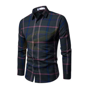 Camisa de vestir informal para hombre, camisa Formal informal de alta calidad, Color puro, 100% algodón, Verano - Product Image 4