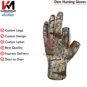 Unisex Fingerless Camo Hunting <b>Gloves</b> Men Women Early Season Warm Weather UPF 50+ Protection Lightweight <b>Fishing</b> Outdoor - Product Image 3