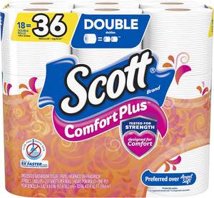 กระดาษชำระ SCOTT comfortplus, ม้วนคู่, เนื้อเยื่ออาบน้ำ, นับ18 - Product Image 2