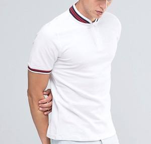 100% coton polo décontracté pour hommes nouveau design à col rond respirant à la mode avec manches courtes et panneau solide meilleure qualité - Product Image 1
