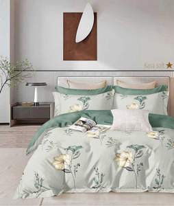 Juego de cama de microfibra de 3 piezas de tamaño Queen, Colección cómoda floral, 1 sábana plana + 2 fundas de almohada, poliéster supersuave - Product Image 5