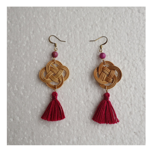 Rattan <b>Earring</b> Masterpieces: Vietnam Handwoven Treasure, Designed for Easy Rattan <b>Earring</b> Wear and Chic Decor Charm Accessory - Product Image 2