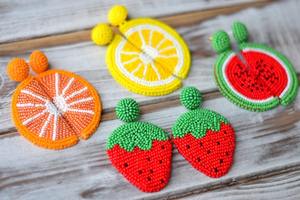 Pendientes de Botón de Algodón con Cuentas Hechos a Mano, Ligeros, de Forma Ovalada, Estilo Budista, Joyería de Moda Elegante y Personalizada para Mujer - Product Image 6