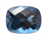 Topaze bleue de Londres naturelle longue dames de coussin coupe pierre précieuse en vrac à facettes affaire en gros fabricant prix de gros fabrication de bijoux