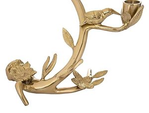 Luxury Unique Classic <b>Tall</b> leaf Bird <b>Candle</b> <b>Holder</b> Metal gold plated <b>Candle</b> Stand home decors - Product Image 3