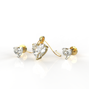 Avarta 2 Carat Solitaire Heart Shape Pendant Set Fine Jewelry avec Sterling Silver Elegant and Timeless - Product Image 3