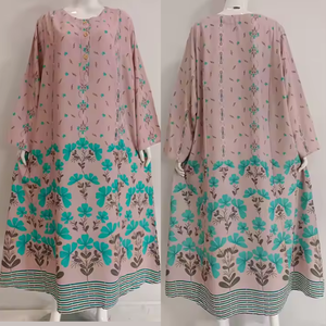 ชุดเดรสมุสลิมสำหรับผู้หญิงวัสดุเท่สำหรับสวมใส่ในชีวิตประจำวันขนาดจัมโบ้นุ่มและสวมใส่ง่ายสำหรับฤดูร้อน - Product Image 6