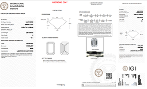 3.99ct Esmeralda Corte Diamante cultivado en laboratorio IGI Certificado E Color VS1 Claridad Lab-Stone - Product Image 5