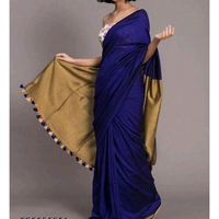 Nouveau Saree d'été formel finition brillante bord brodé avec chemisier assorti idéal pour les soirées, les fêtes et les mariages 100%