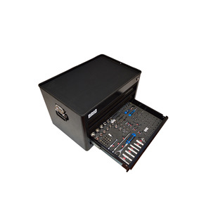 3-Drawer Mobile <b>Tool</b> <b>Cabinet</b> 209-Piece Fully Loaded Set Black Steel Industrial Workshop Storage - Product Image 4