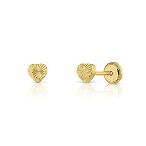 Corazón diamante corte 14K oro Stud pendientes romántico moda oro rosa amarillo Metal para bodas compromisos fiestas circón principal - Product Image 1