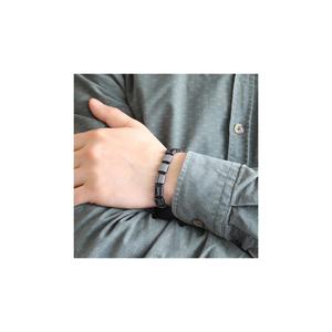 Bracciale in pietra naturale macramè lavorato a maglia ematite con 104000398 regalo speciale - Product Image 1