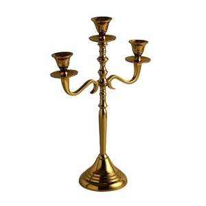 Porte-bougie en métal de luxe unique, décoration romantique pour dîner aux chandelles, décoration de mariage, support de bougie - Product Image 2