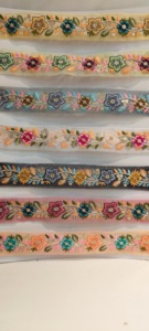 ลูกไม้ปักลายดอกไม้หลากสีสำหรับชุดเจ้าสาวงานหัตถกรรมแบบทำมือ - Product Image 4