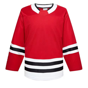Maillot de hockey sur glace personnalisé 100 % respirant et léger, lavable, service OEM, manches longues, nom et logo d'équipe personnalisés à 100 % - Product Image 3