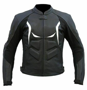 Chaqueta deportiva unisex de alta calidad para carreras de motos, chaqueta deportiva con cuello levantado, diseño de logotipo personalizado, estilo de cuero fino - Product Image 2