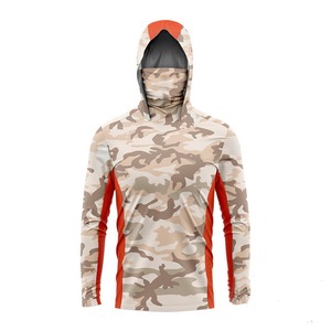 Personalizado bajo MOQ sublimación Impresión de secado rápido poliéster rendimiento pesca Sudadera con capucha UPF 50 camisa de pesca con capucha - Product Image 4