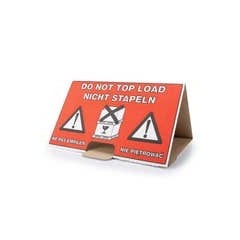 Protezione per impilamento pallet, autoadesiva, NON IMPILARE in 4 lingue, Cappucci per pallet - Product Image 1