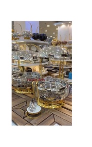 ถาดเสิร์ฟอาหารสแตนเลส ดีไซน์สวยงาม รูปทรงกลม สำหรับงานแต่งงานและงานเลี้ยง - Product Image 4