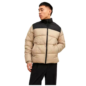 High Quality Custom Logo Hooded Puffer <b>Jacket</b> for Men Stand Collar Bubble Windbreaker Stylish New Design for Winter - Product Image 2