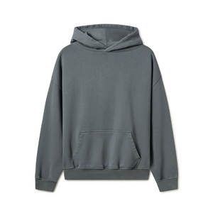 100% coton personnalisé votre Logo DTG impression à chaud hommes rétro Vintage pull à capuche sweats à capuche en coton pour homme - Product Image 4