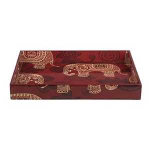 Plateau de service en MDF émaillé à motif floral élégant Rectangle Design moderne écologique Lavable au lave-vaisselle Utilisation pour les fêtes - Product Image 5